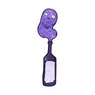 cartoon ghost in bottle N30