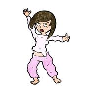 cartoon frightened woman N24