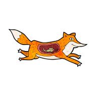 cartoon fox with mouse in belly N3