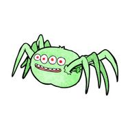 cartoon spooky spider N13