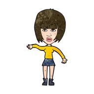 cartoon woman waving away N9