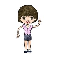cartoon woman with idea N209