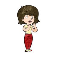 cartoon shocked woman N81