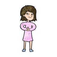 cartoon happy woman N213