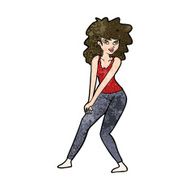 cartoon woman posing N29