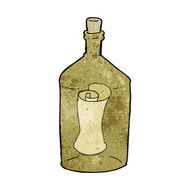 cartoon letter in bottle N9