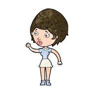 Cartoon Woman Waving N271