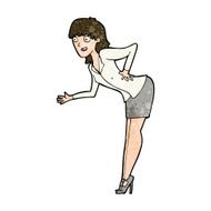 cartoon businesswoman explaining N8