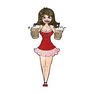 cartoon beer festival girl N7