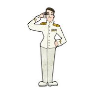 cartoon military man in dress uniform N9