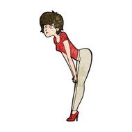 cartoon woman looking at something N9