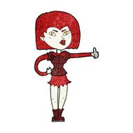cartoon vampire girl giving thumbs up N9