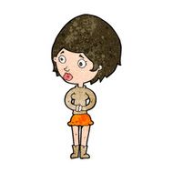 cartoon concerned woman N9