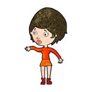 cartoon concerned woman reaching out N9