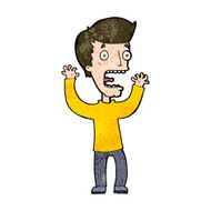cartoon frightened man N85