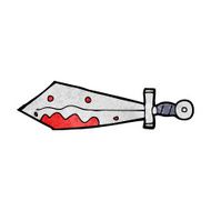 cartoon bloody sword N22