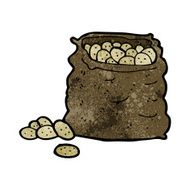 Cartoon Sack Of Potatoes N20