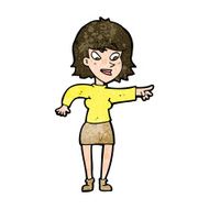cartoon woman pointing N173