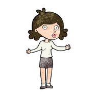 cartoon confused woman N97
