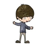 cartoon boy with outstretched arms N8