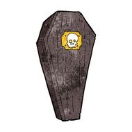 spooky cartoon coffin N14