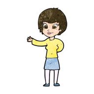 cartoon welcoming woman N9