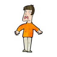 cartoon terrified man N210