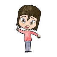 cartoon woman with idea N210