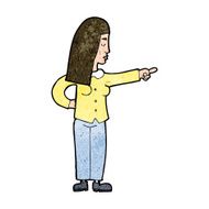cartoon woman pointing N174