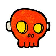 cartoon spooky skull mask N16