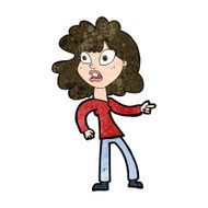 cartoon worried woman pointing N9
