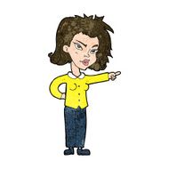 cartoon woman pointing N175