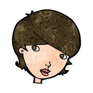 cartoon friendly woman N56