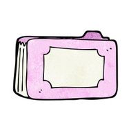 cartoon pink business folder N6