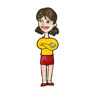 cartoon smug woman N15