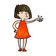 cartoon woman showing off engagement ring N9