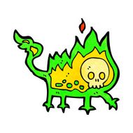 cartoon little fire demon N20