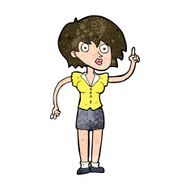 cartoon woman with question N23