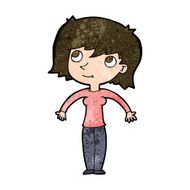 cartoon woman shrugging N47
