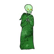 cartoon skeleton in black robe N5
