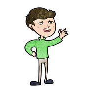 cartoon man making excellent gesture N9