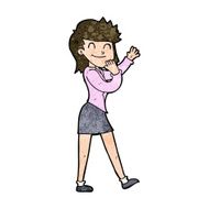 cartoon happy businesswoman N8