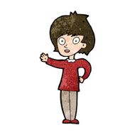 cartoon happy woman N215