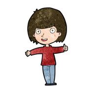cartoon happy woman N216