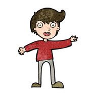cartoon excited boy N126