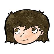 cartoon female face N119