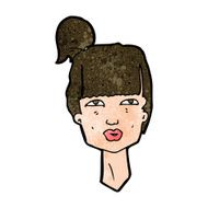 cartoon female head N9