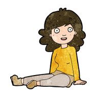 cartoon happy woman N217