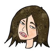 cartoon annoyed woman N156