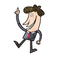 cartoon man with idea N134